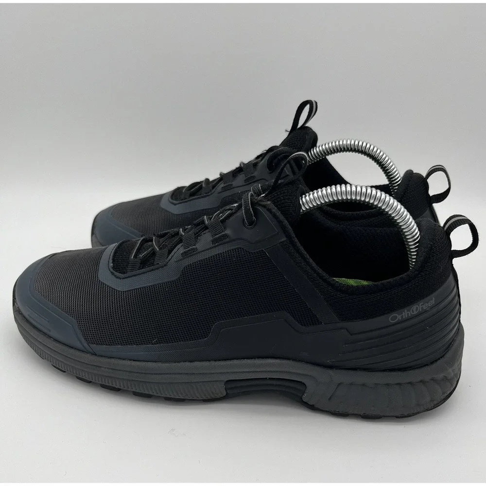 OrthoFeet Bristol Shoes Black All Terrain Walking Lugged-Women's Size 9 Wide